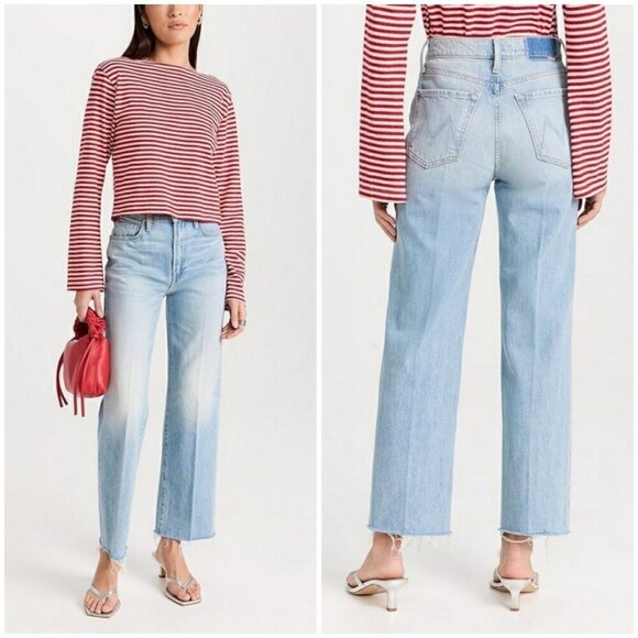 💕MOTHER SUPERIOR💕 The Rambler Zip Ankle Fray Jeans ~ I'm With the Band 29 NWT - Picture 9 of 16